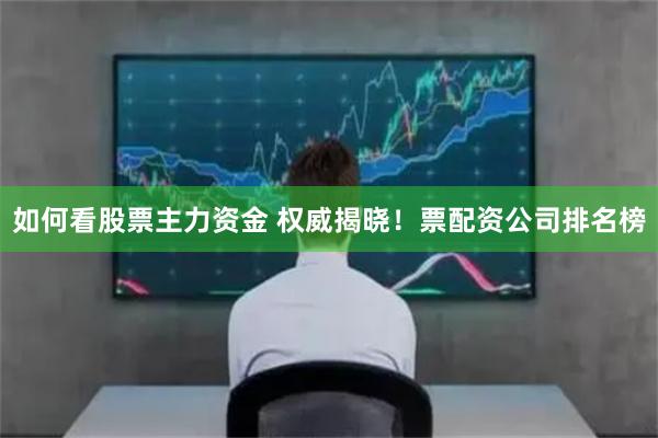 如何看股票主力资金 权威揭晓!票配资公司排名榜